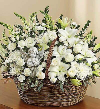 Heavenly Angel™ All White Basket