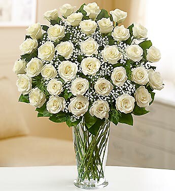 Ultimate Elegance™ Premium Long Stem White Roses