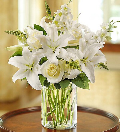 Classic All-White Arrangement